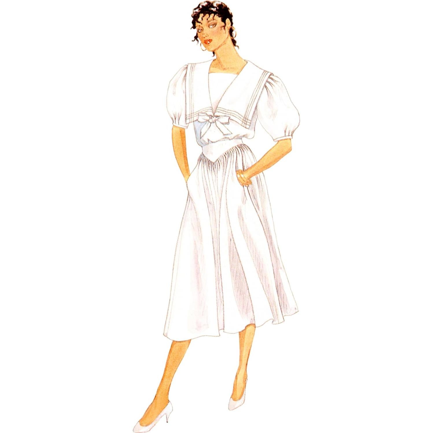 Patrón de Costura Vintage McCall's M8540 Top y Falda 6-14