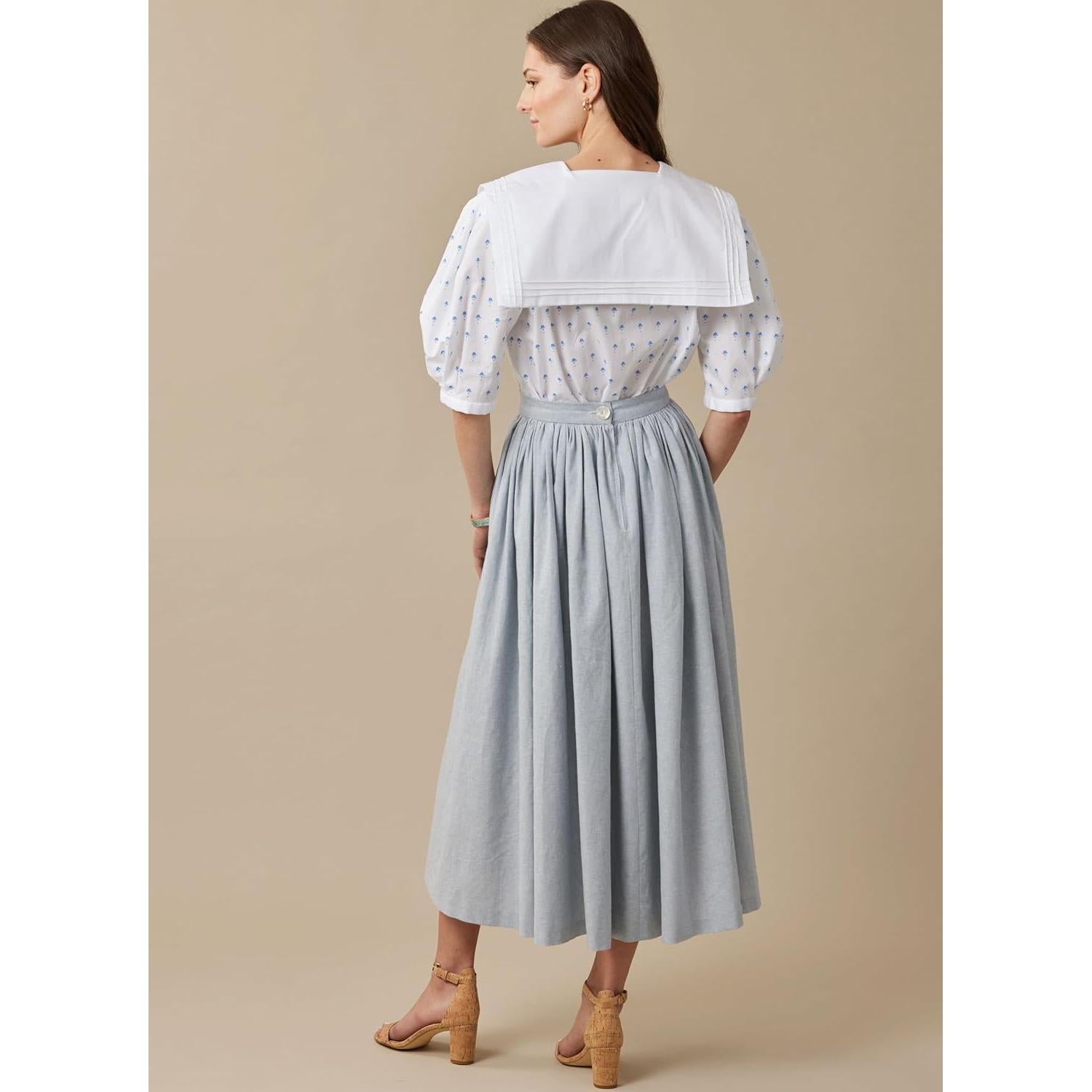 Patrón de Costura Vintage McCall's M8540 Top y Falda 6-14