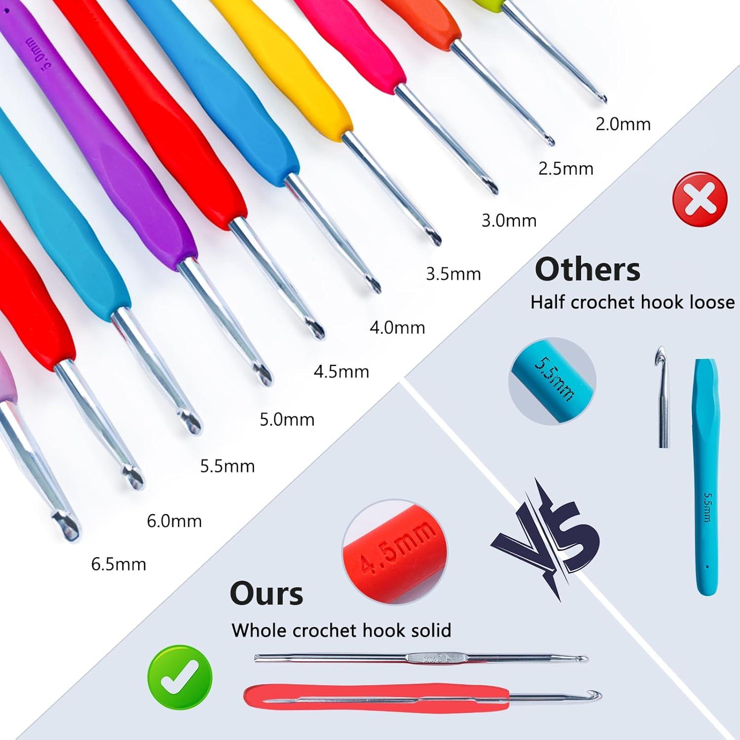 Kit de Crochet MYBAGZING 58 Piezas con Bolsa de Almacenamiento