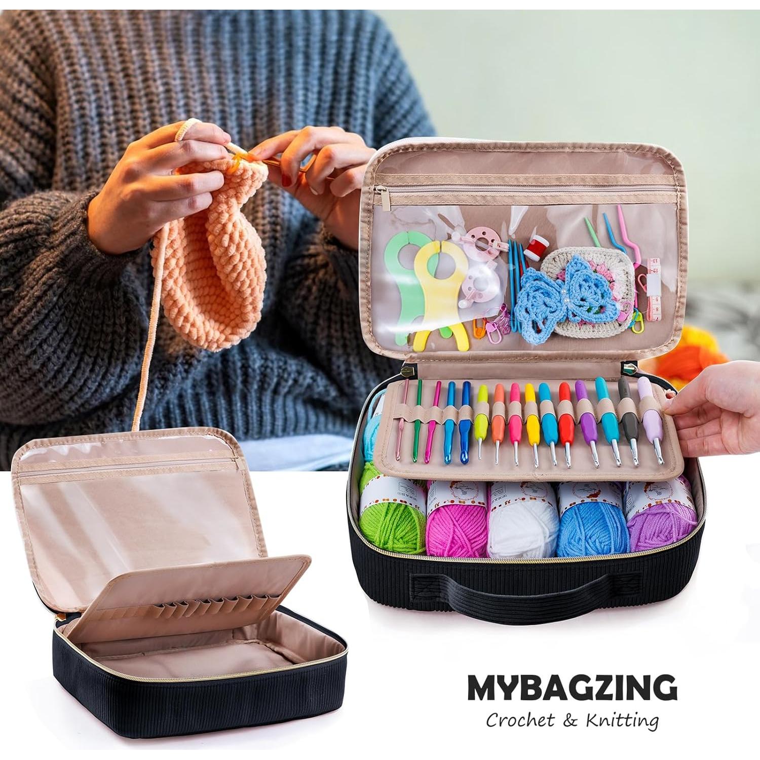 Kit de Crochet MYBAGZING 58 Piezas con Bolsa de Almacenamiento