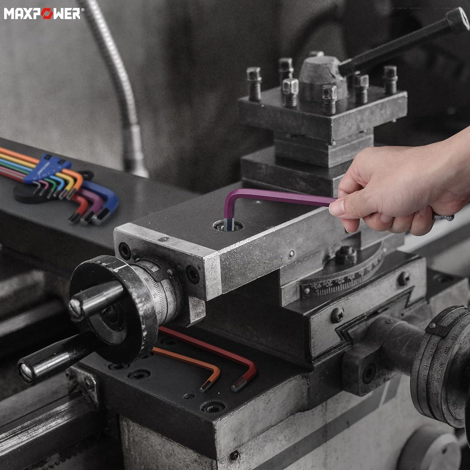 Juego de Llaves Allen MAXPOWER 18 Piezas Acero Cromo Vanadio