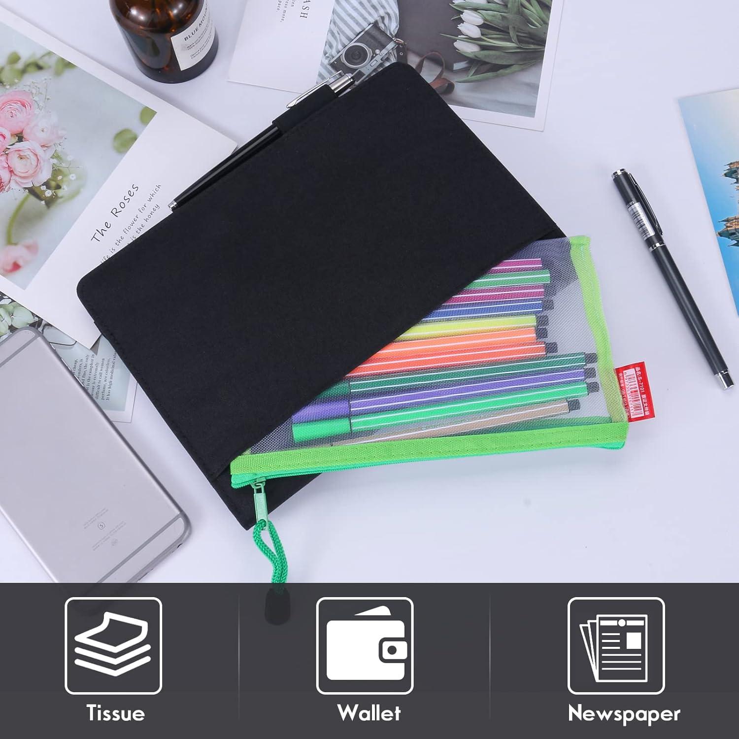 Cubierta de cuaderno A5 Ditiord negra impermeable con bolsillos