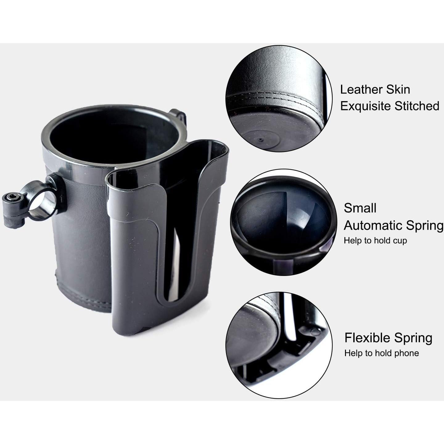 Soporte para Taza de Bicicleta Yoyoapple 3-en-1 Negro