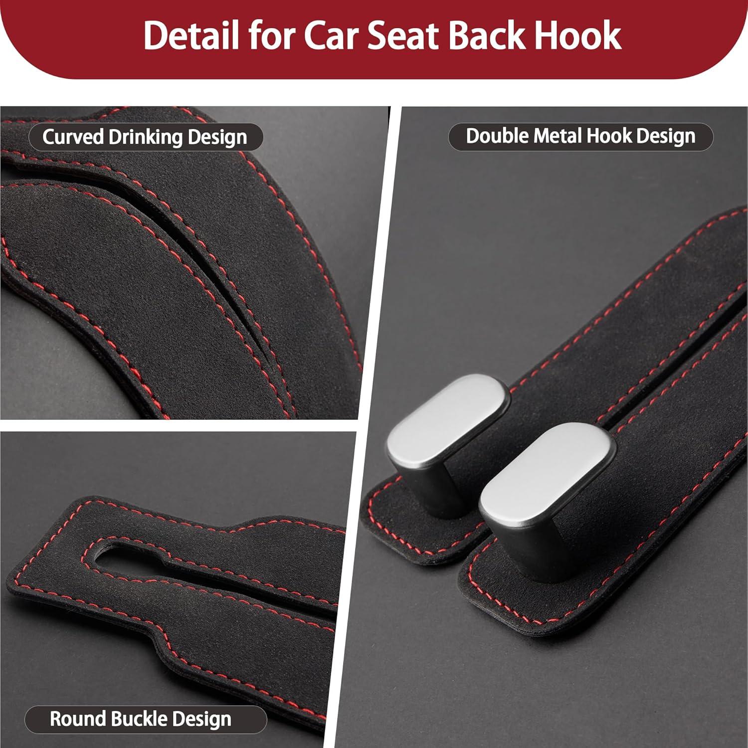 Ganchos para Asiento de Coche AXELIS 2 en 1 Negro 2PCS