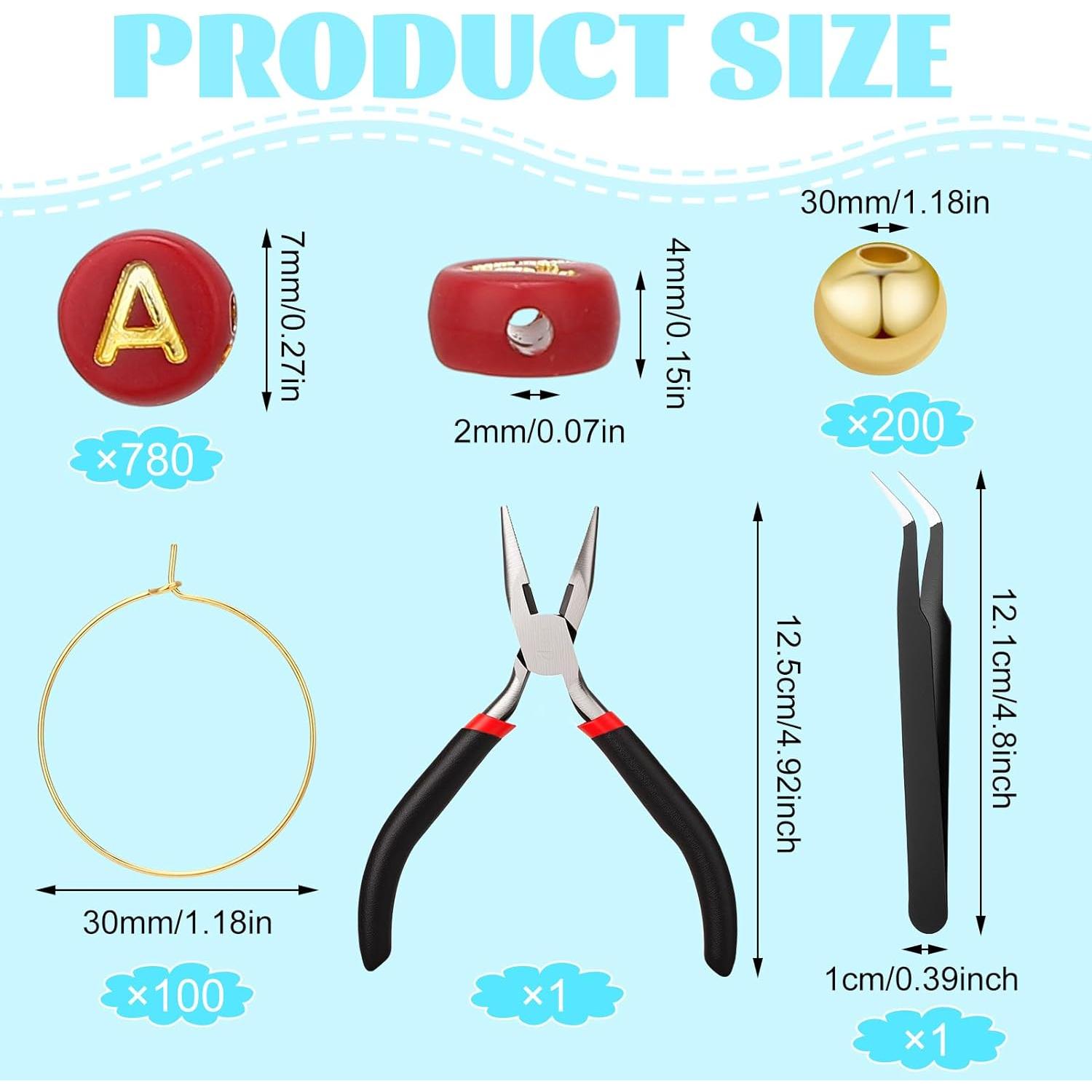 Kit de Encantos Personalizados para Copas de Vino Hokoad - 100 Aros, 780 Perlas