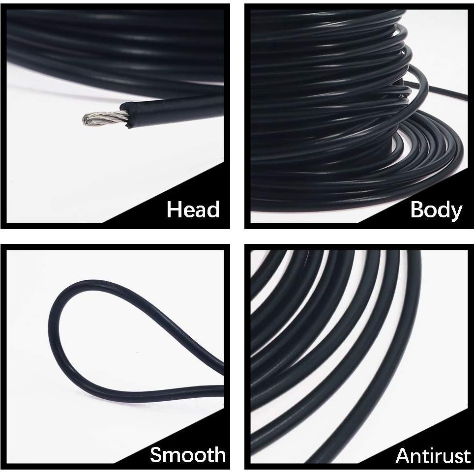 Cuerda de Alambre de Acero Inoxidable 304 WEWBABY 44.2 m