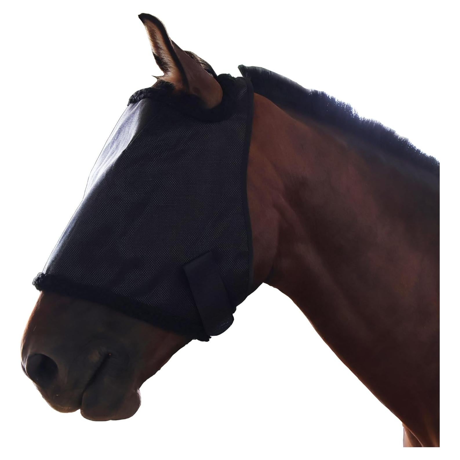 Máscara para Moscas de Caballo KZWT UV Grande Negra