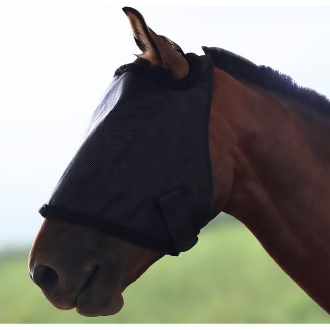 Máscara para Moscas de Caballo KZWT UV Grande Negra