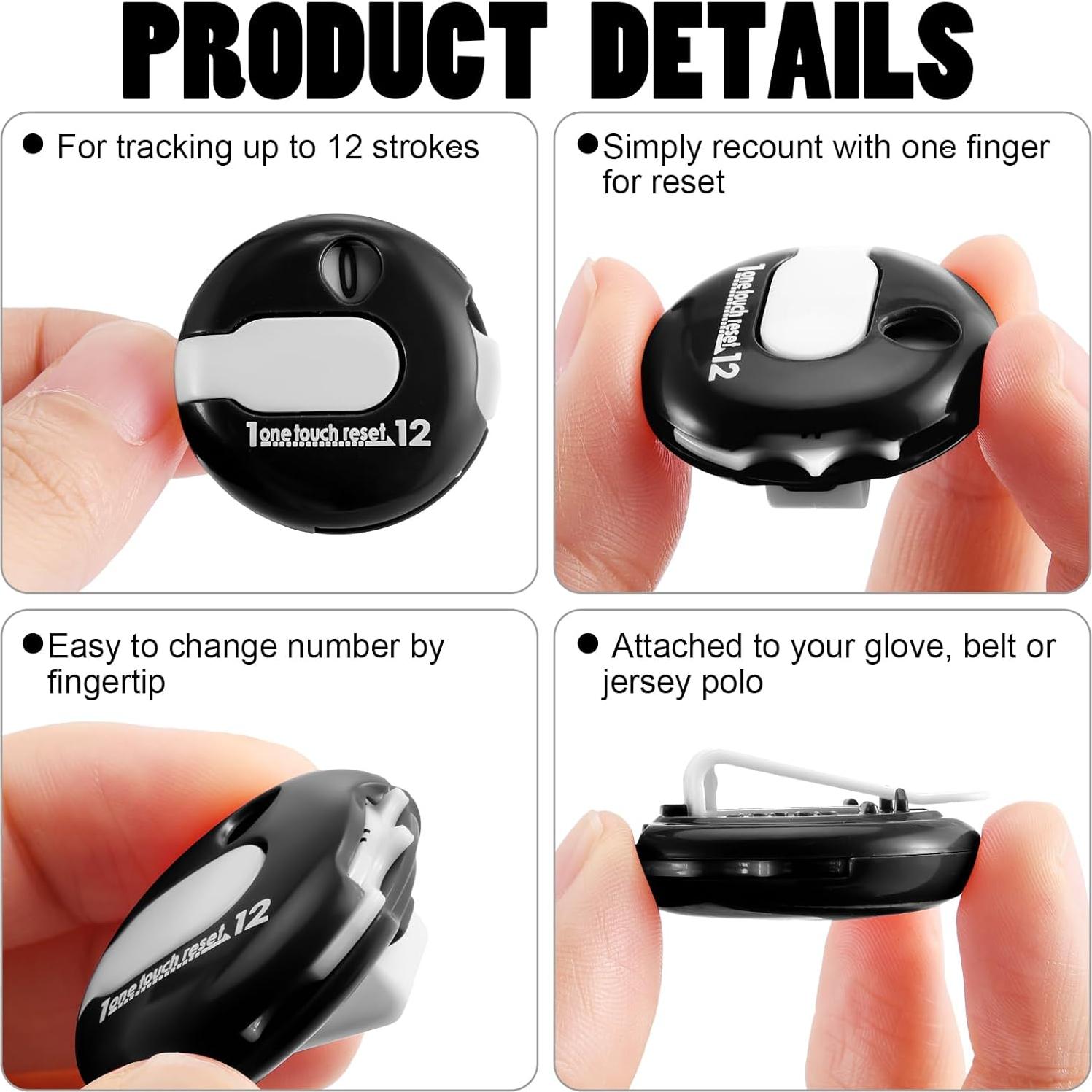 Contador de Puntuación de Golf Weewooday 2 Piezas Clicker