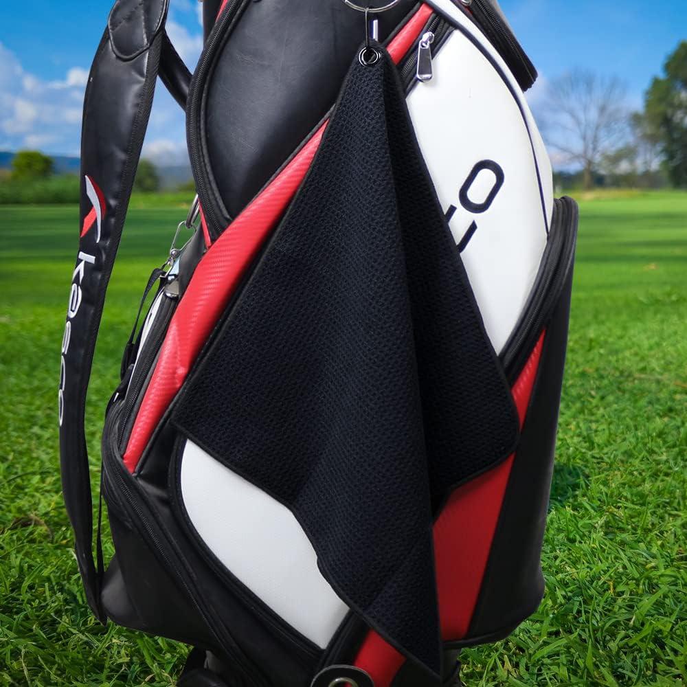 Toallas de Golf Myartte Microfibra 40x40cm 2 Pcs Negro