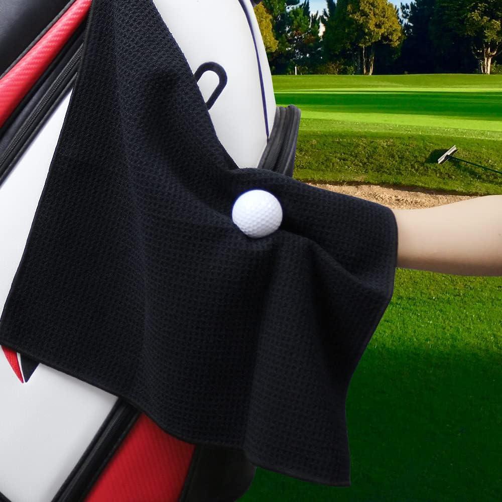 Toallas de Golf Myartte Microfibra 40x40cm 2 Pcs Negro