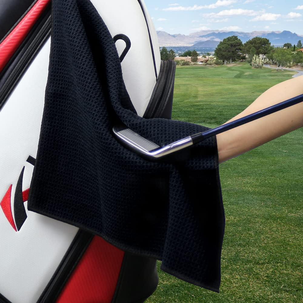 Toallas de Golf Myartte Microfibra 40x40cm 2 Pcs Negro