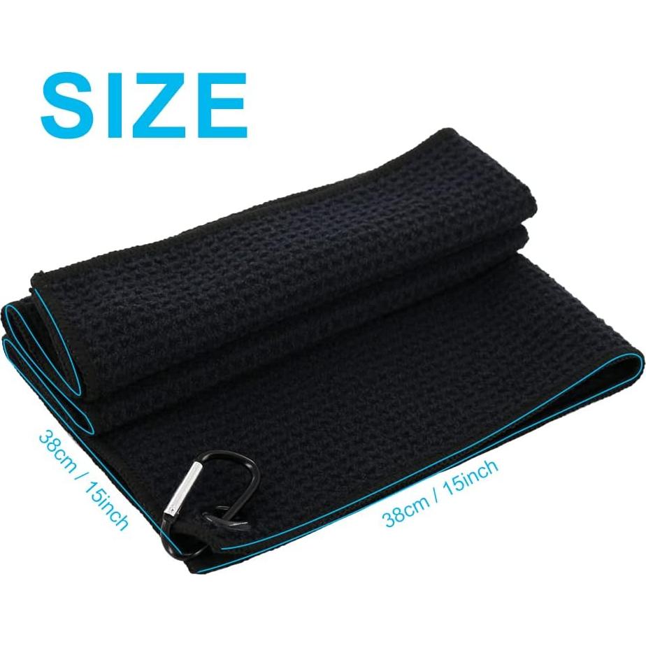 Toallas de Golf Myartte Microfibra 40x40cm 2 Pcs Negro