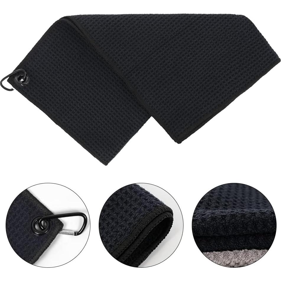 Toallas de Golf Myartte Microfibra 40x40cm 2 Pcs Negro