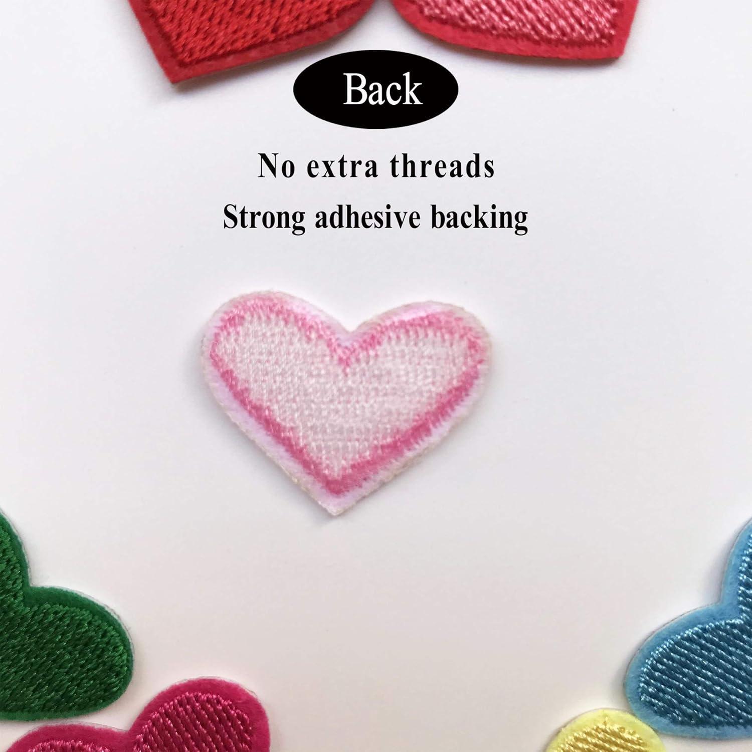 20 Parches Bordados Corazón EZWOO para Ropa y Decoración