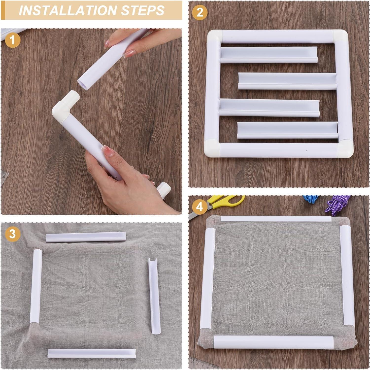 Aro de Bordado Cuadrado PATIKIL 15.2x15.2cm Beige PVC