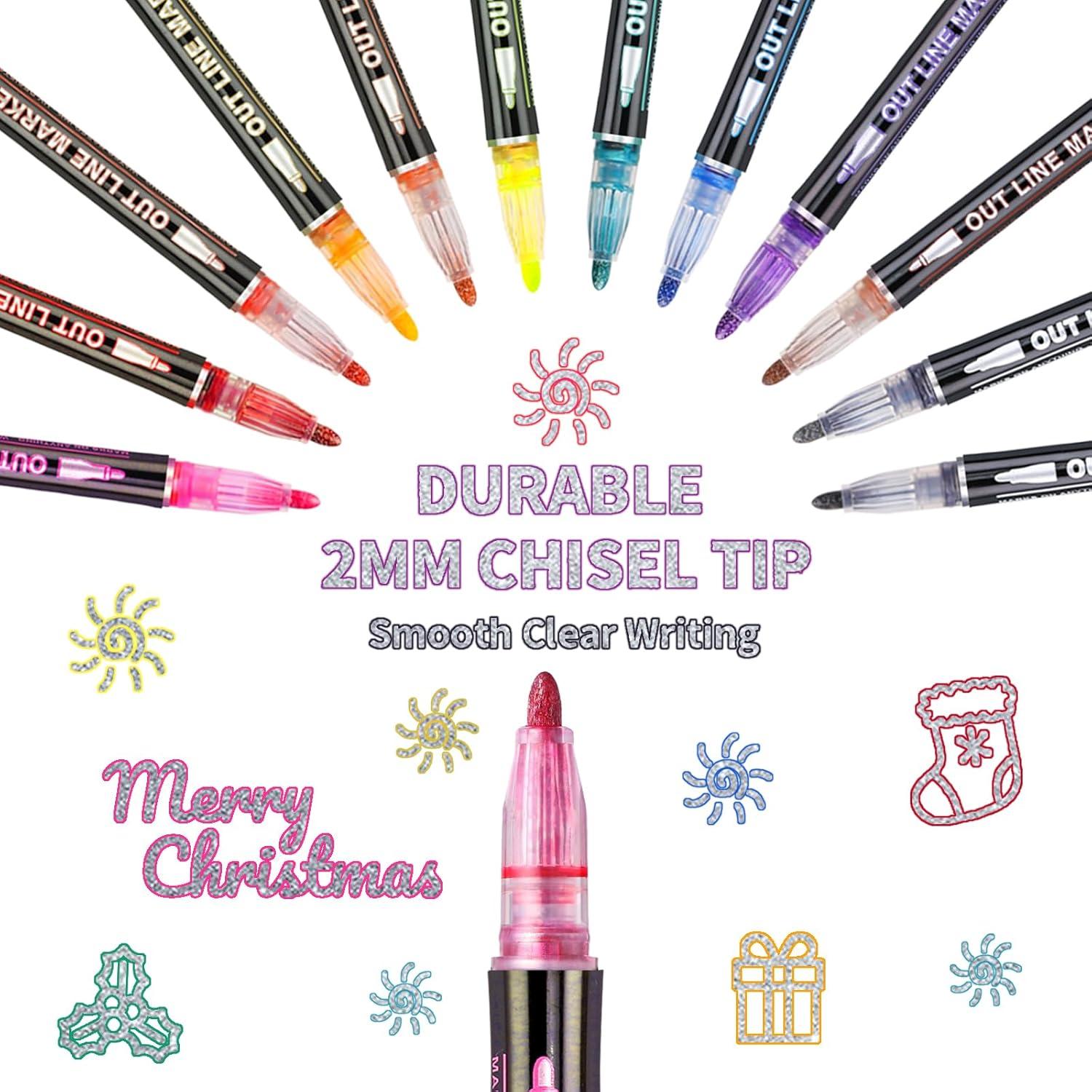 Set de 12 Marcadores Metálicos BIWAT para Manualidades