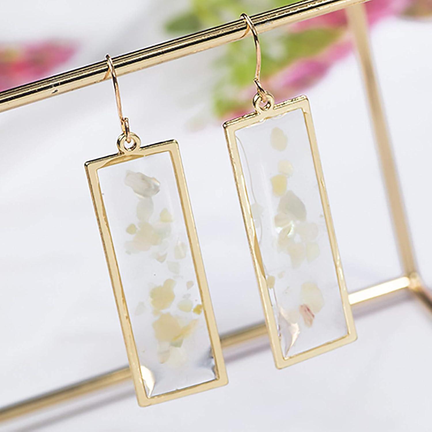 Huwujiu 60pcs Abrazaderas Abiertas Rectangulares para Joyería