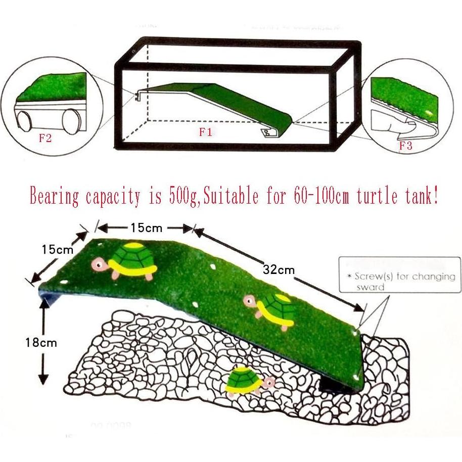 Plataforma de Sol para Tortugas Saim - Acrílico Grande 43.18 cm