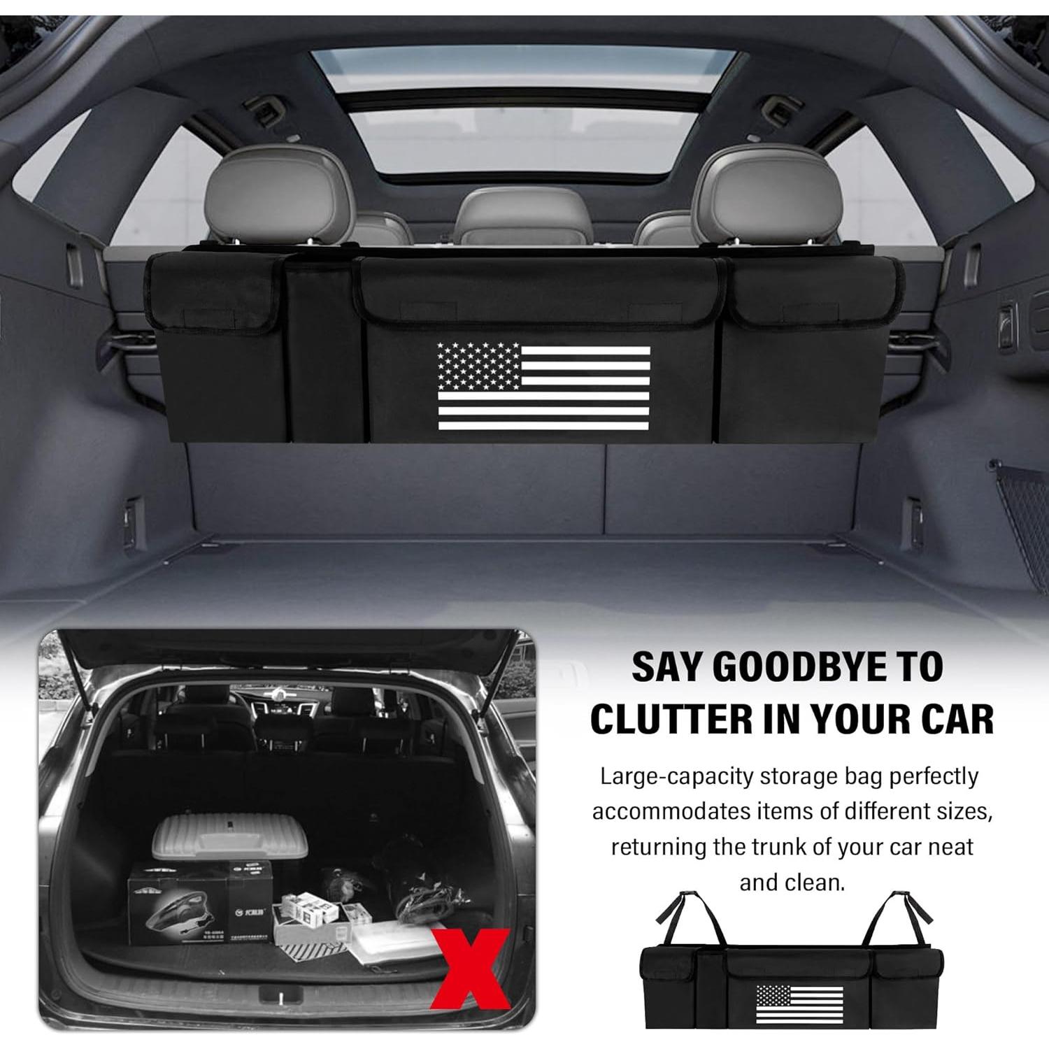 Organizador de Maletero de Coche Turcee 90x25x12 cm Negro