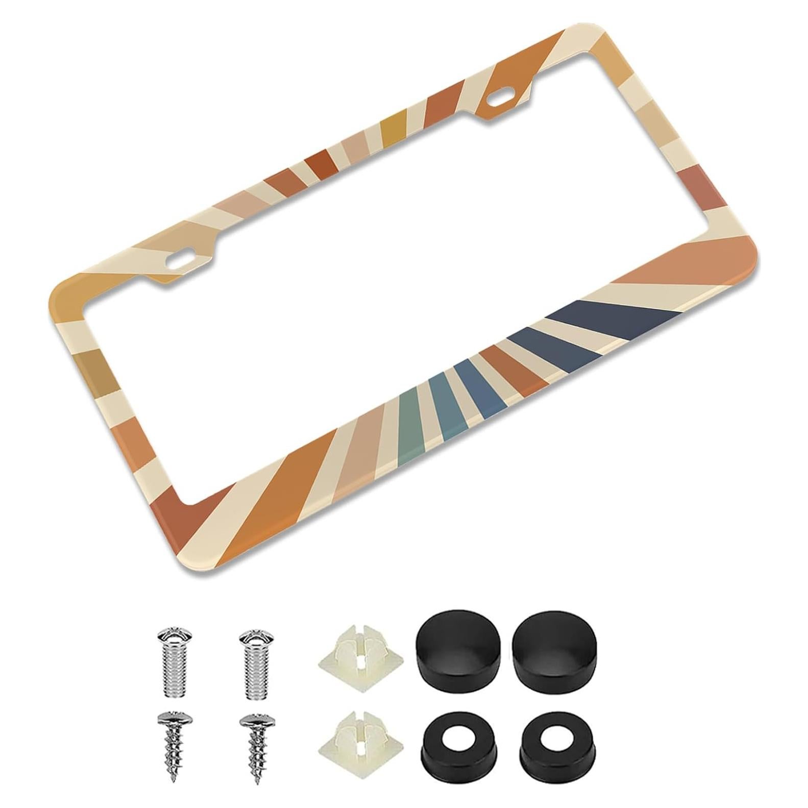 Marco de Placa de Licencia Woadoudou Aleación de Aluminio 31x16 cm