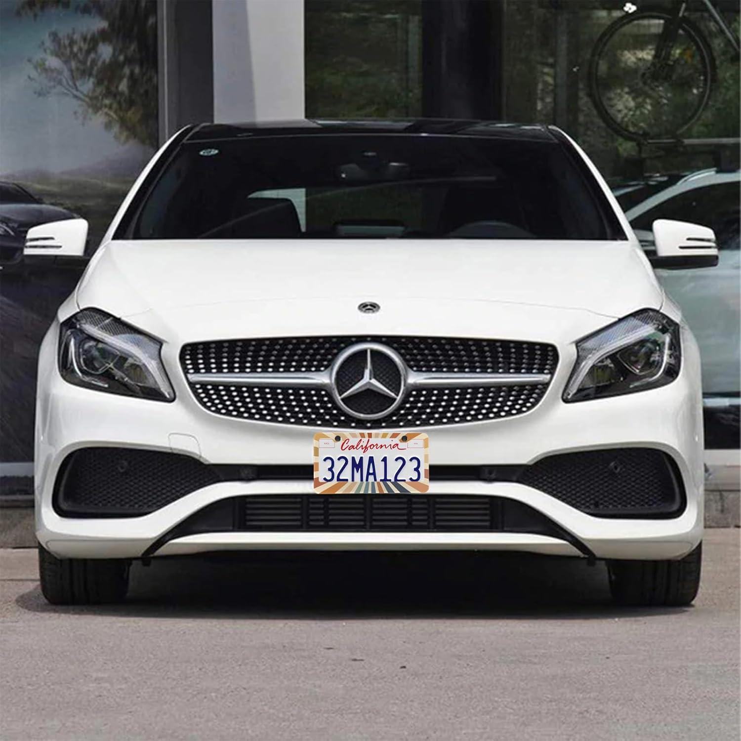 Marco de Placa de Licencia Woadoudou Aleación de Aluminio 31x16 cm