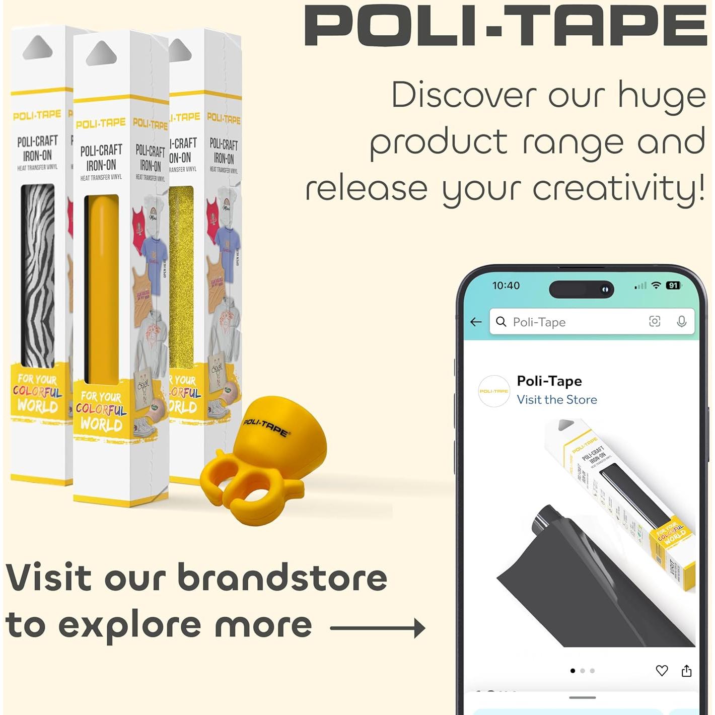 Vinilo de Transferencia de Calor Poli-Tape Antracita 30.48x3.05m