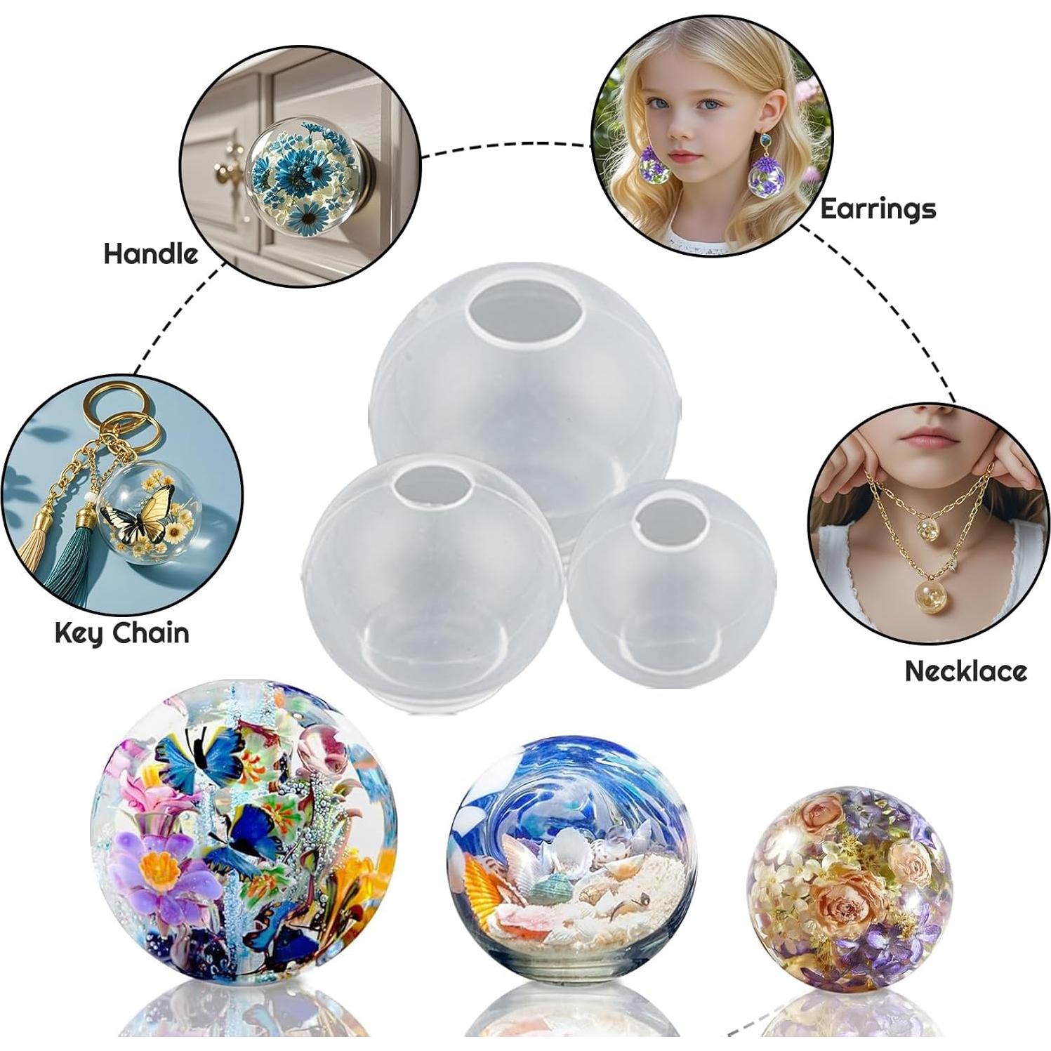 Conjunto de 12 Moldes de Silicona Dacies 10.16 cm para Resina