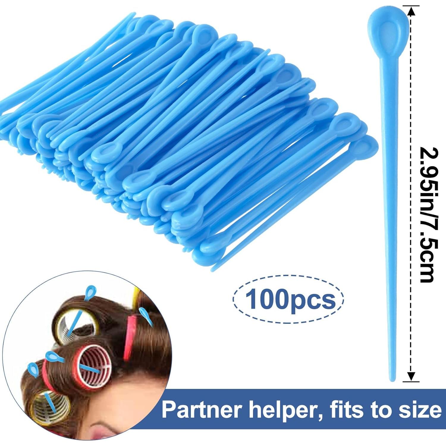 100 Piezas Pin de Rodillo de Cabello Azul Pndeyo - Accesorios