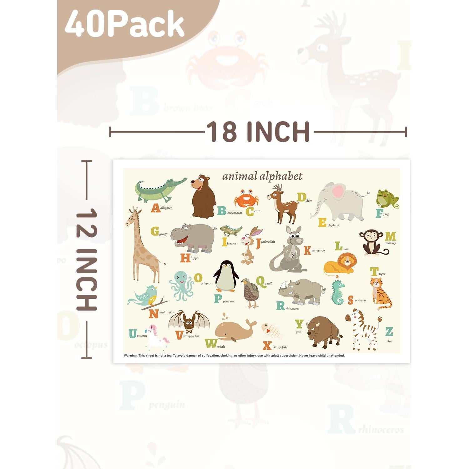 Manteles desechables autoadhesivos Babebay 30x45 cm - 40 unidades