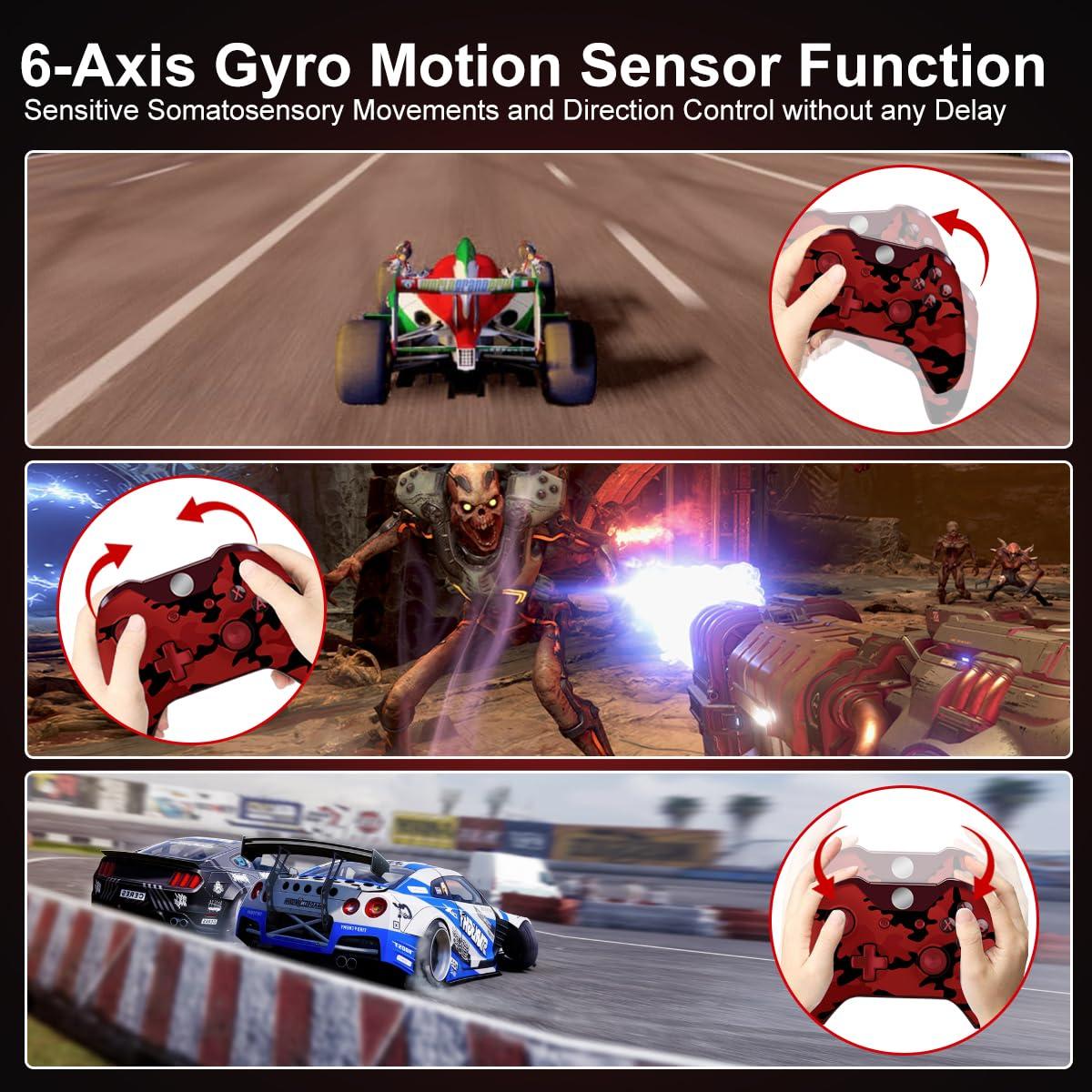 Controlador Inalámbrico Xbox One DZHI Camo Rojo Bluetooth