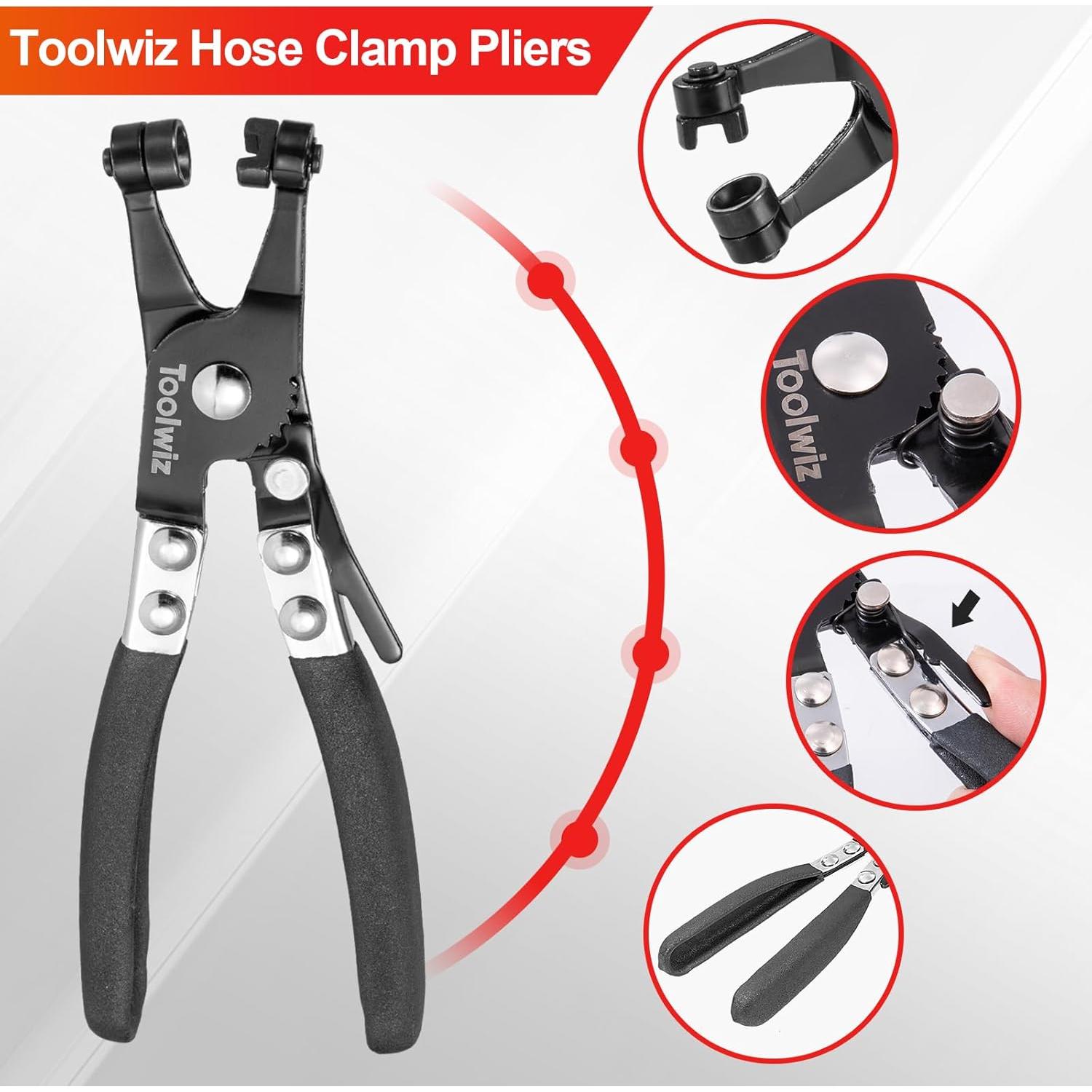 Pinzas para Abrazaderas de Manguera Toolwiz 215mm Antideslizante