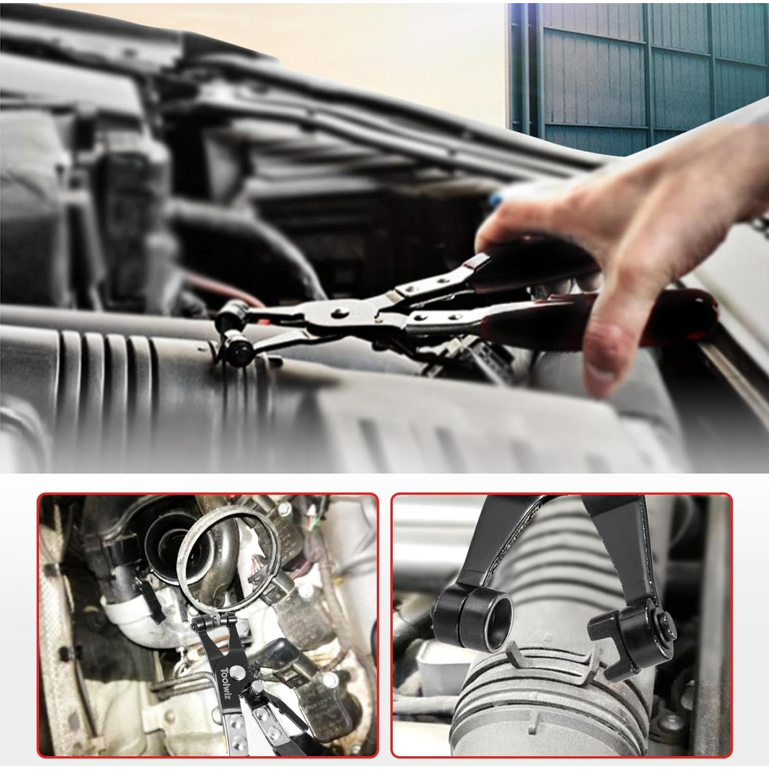 Pinzas para Abrazaderas de Manguera Toolwiz 215mm Antideslizante