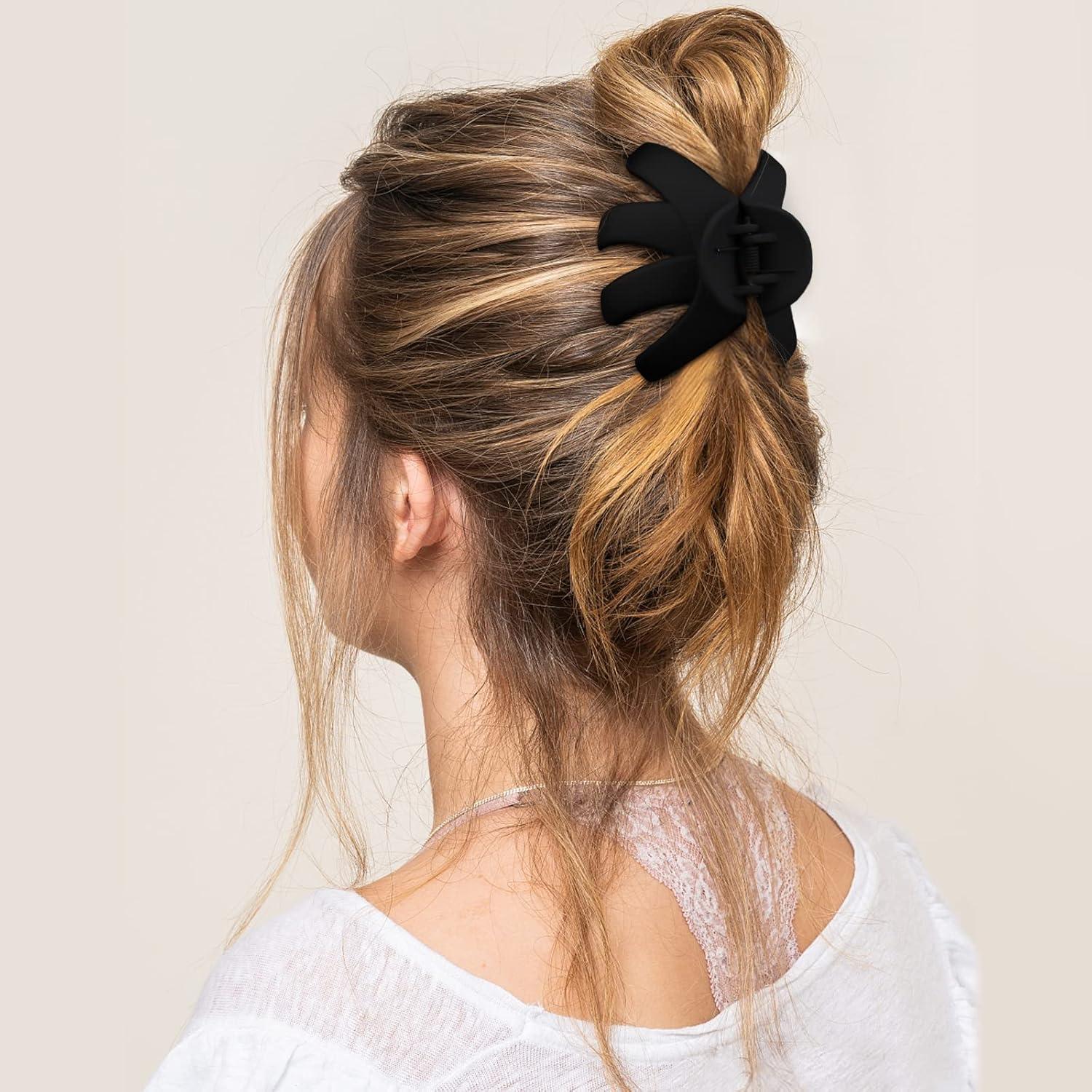 Clips de Garra para Cabello COCIDE 4 Piezas Antideslizantes 8 cm