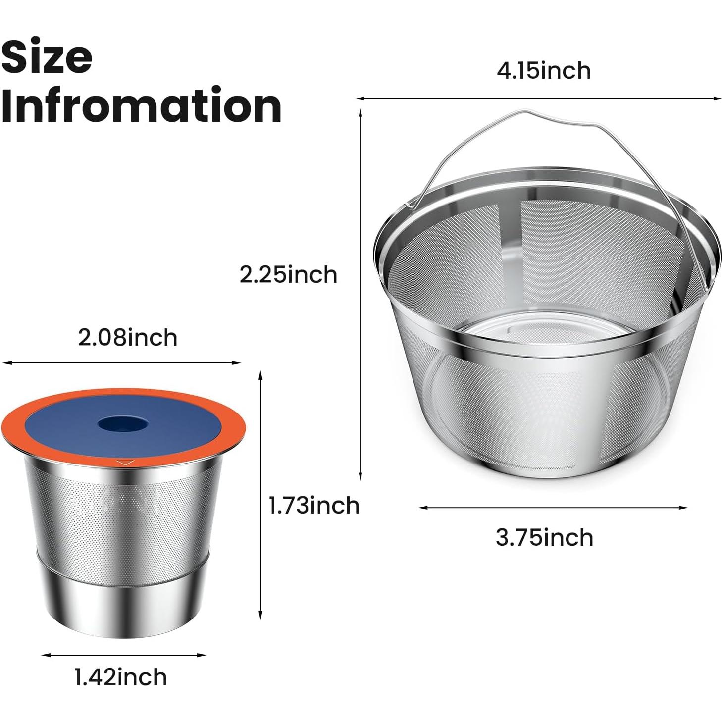 Filtro de café reutilizable YEOSEN para Keurig K-Duo 2 K Cups