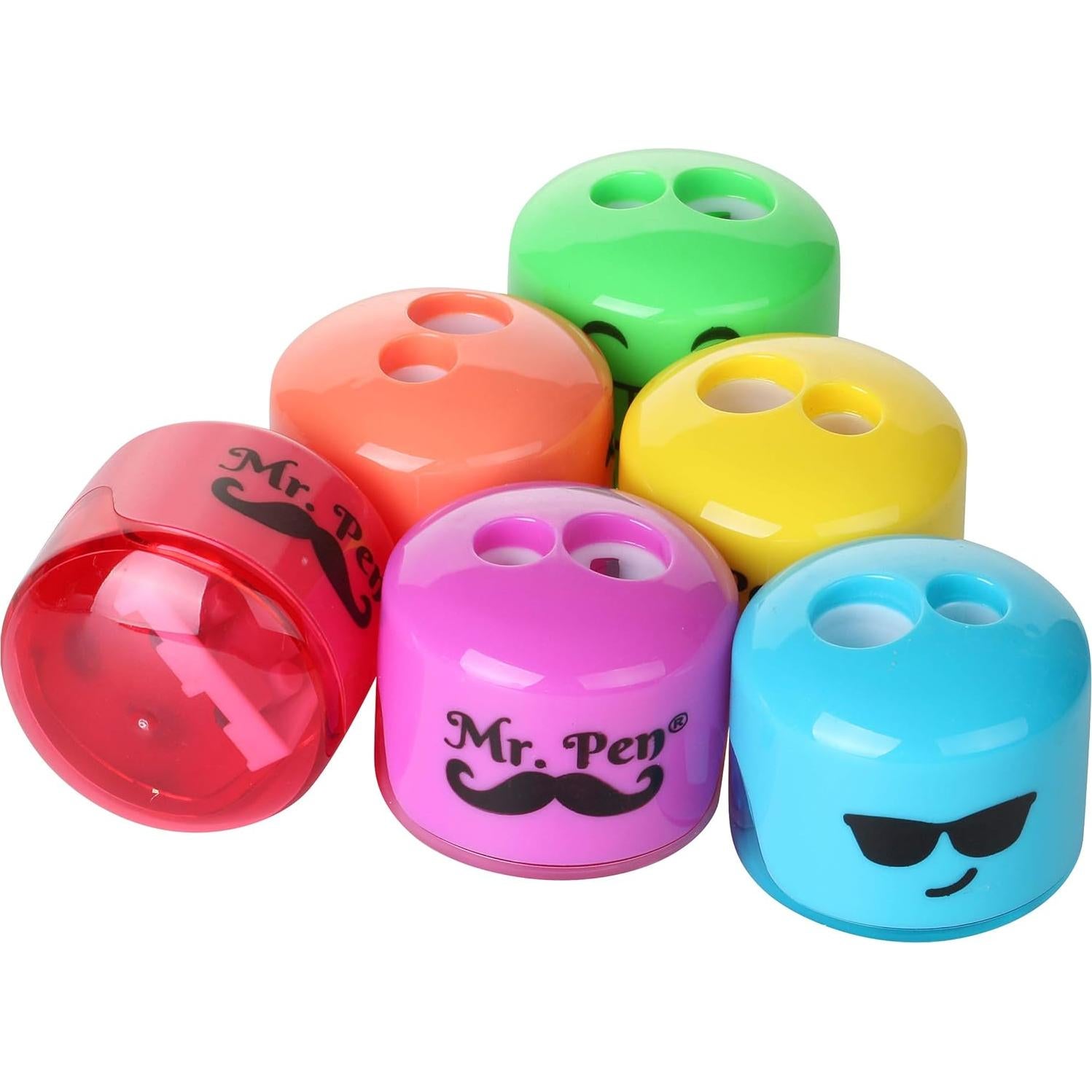 Sacapuntas de Lápiz Mr. Pen - Paquete de 6 Colores Vibrantes