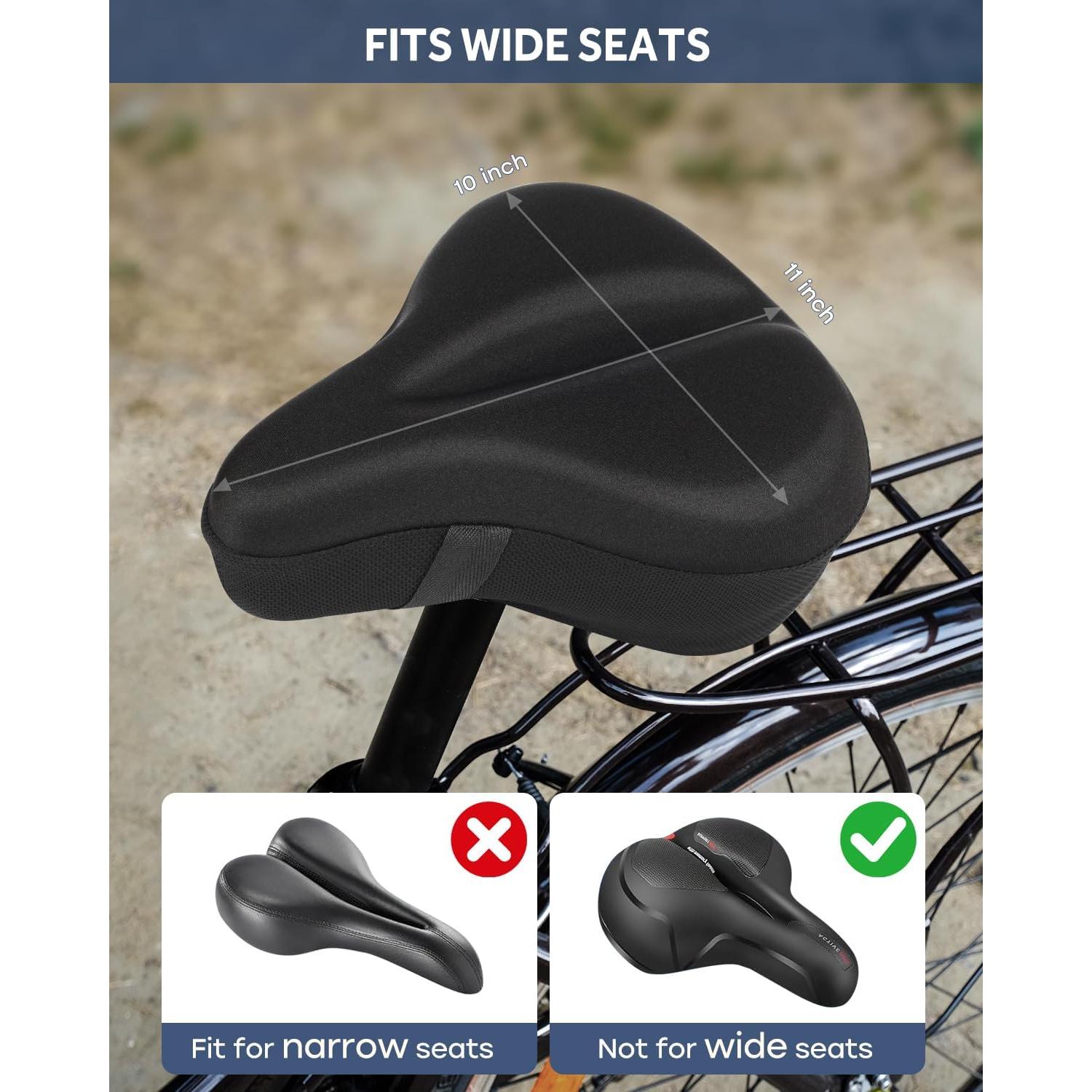 Funda de Asiento de Bicicleta MXMXK Gel Acolchada Negra