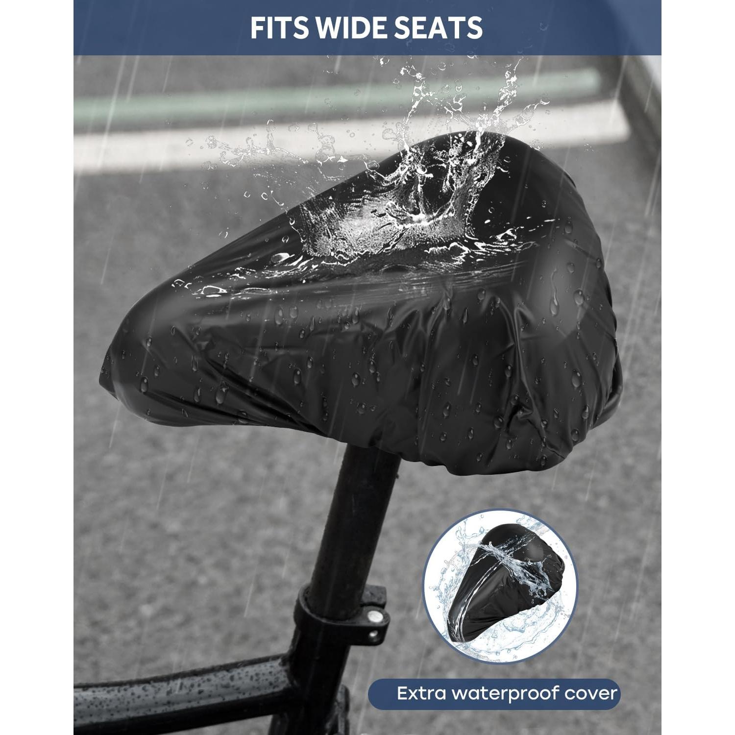 Funda de Asiento de Bicicleta MXMXK Gel Acolchada Negra