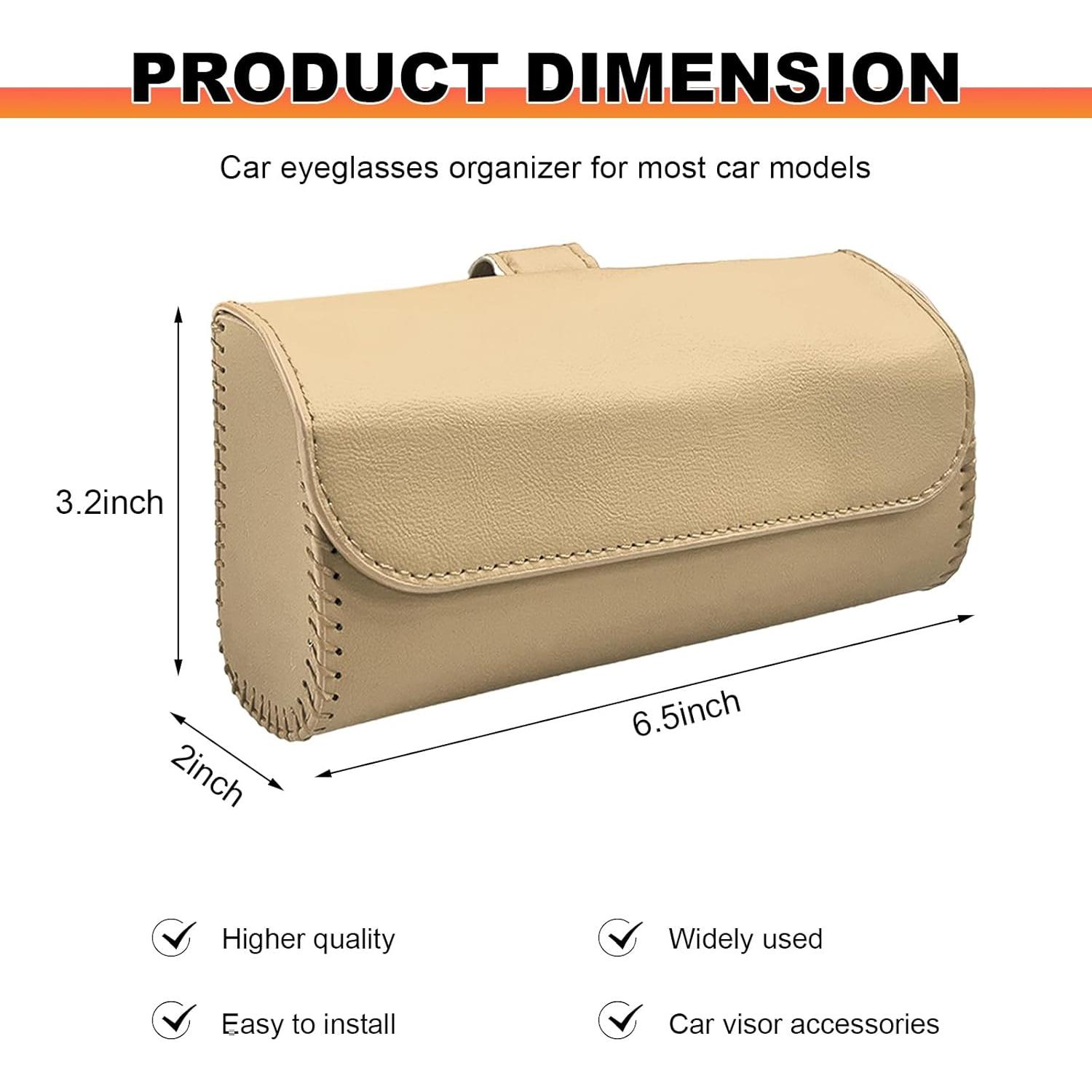 Soporte de Gafas de Sol MUQIDA para Visera de Coche - Beige