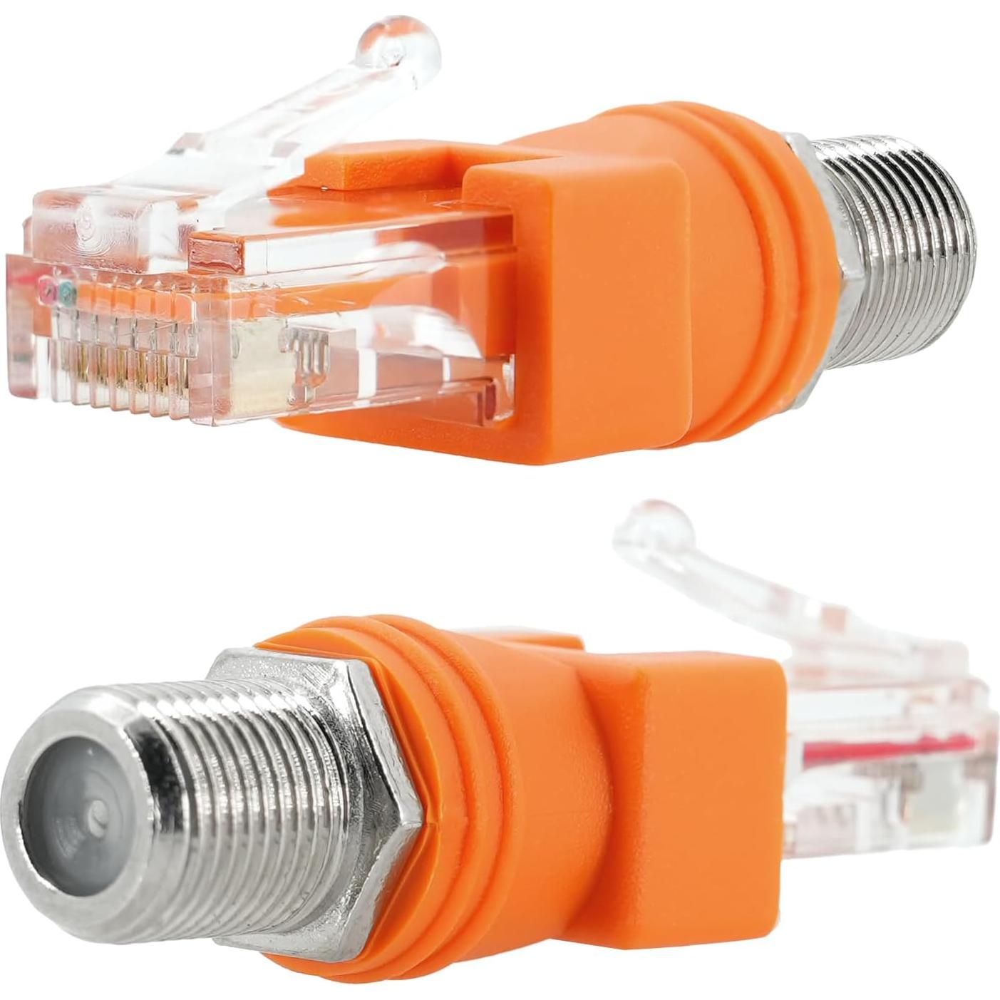 Adaptador Coaxial F a RJ45 Elecbee 5.97g Instalación Fácil