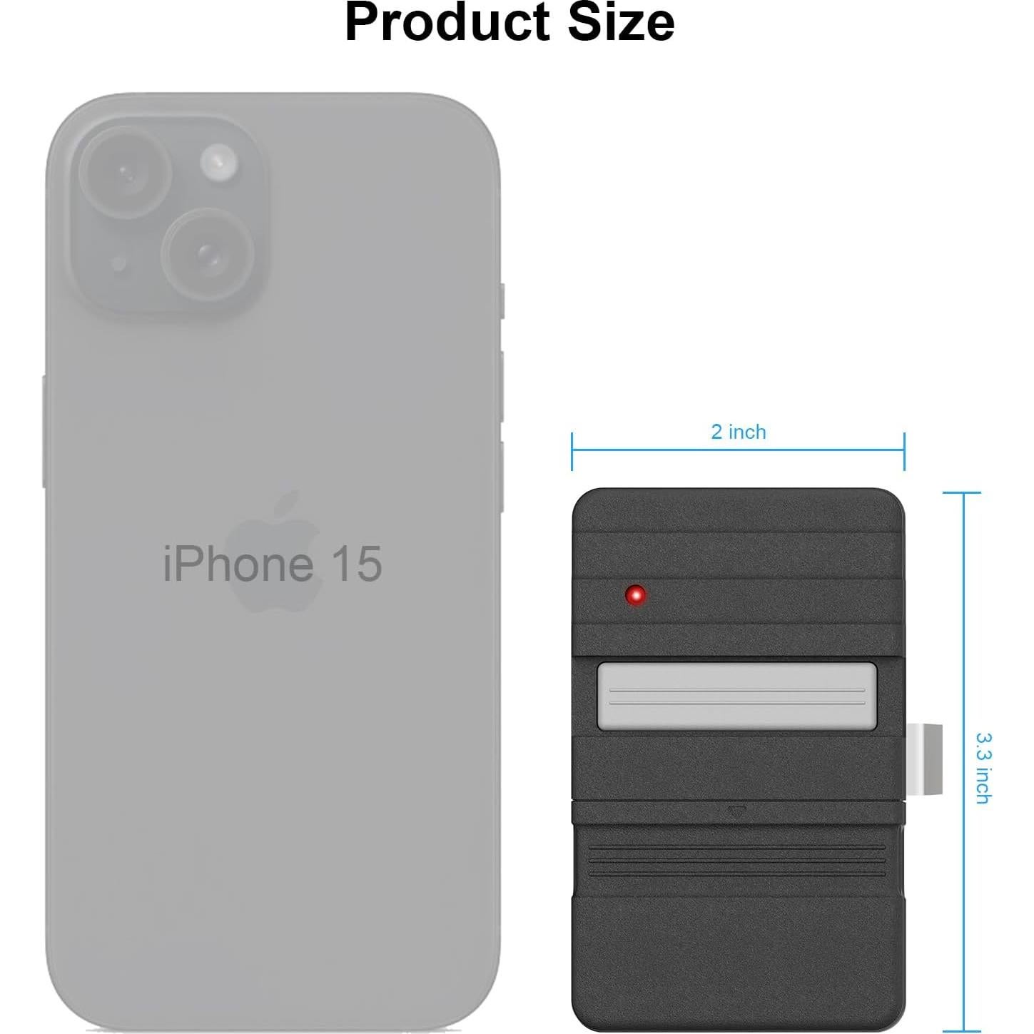 Control Remoto Genie GT90-1 390 MHz Interruptor DIP Garaje