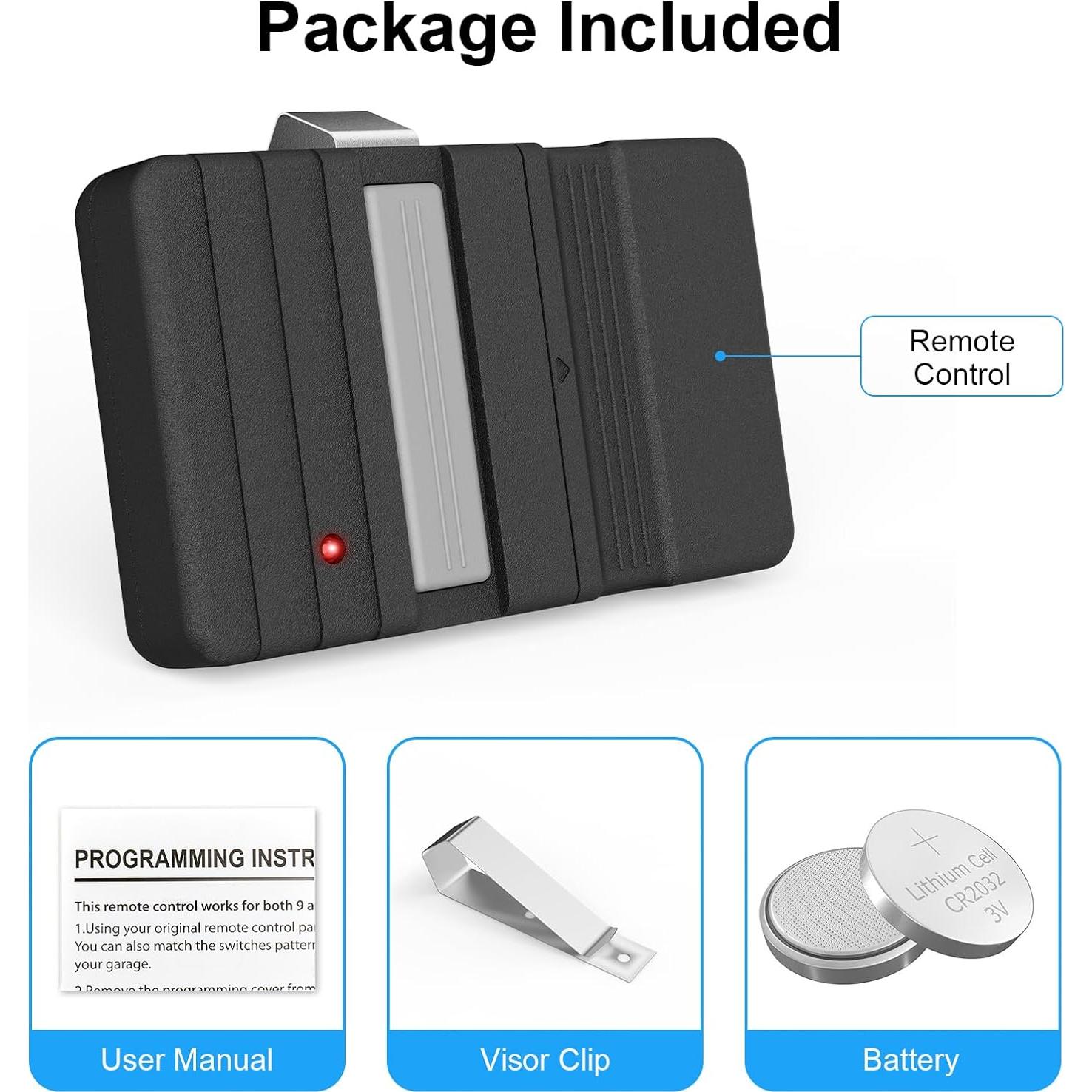 Control Remoto Genie GT90-1 390 MHz Interruptor DIP Garaje