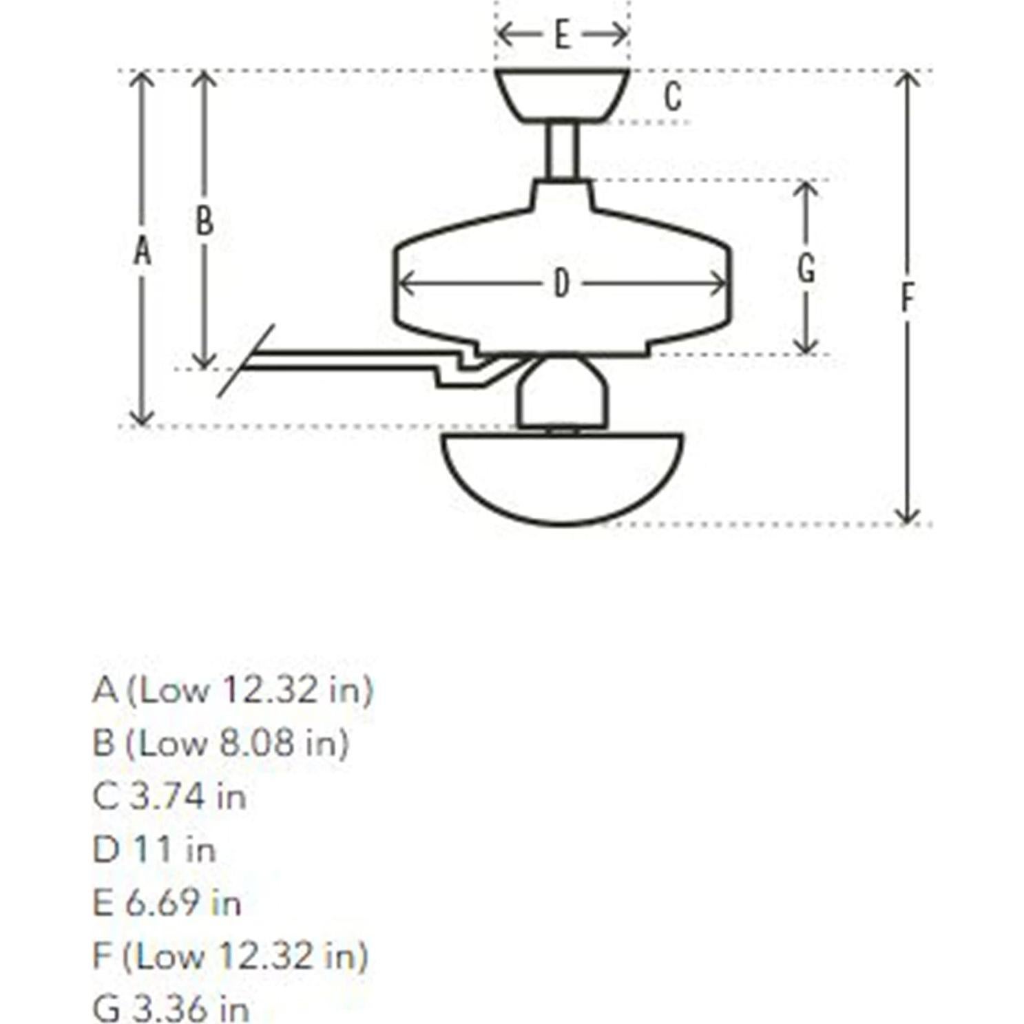 Ventilador de Techo Hunter Dempsey 44" LED Control Remoto Blanco
