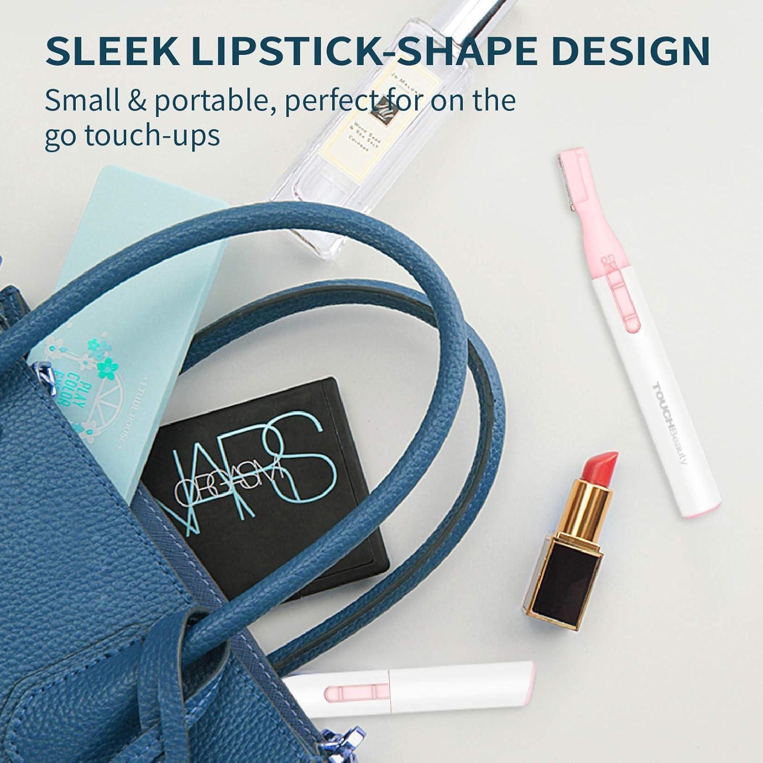 Recortador de cejas eléctrico TOUCHBeauty rosa, compacto y portátil