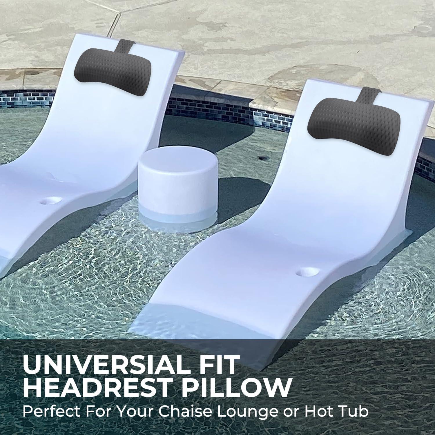 Almohada para Reposacabezas Vanstormy Gris Ajustable para Jacuzzi