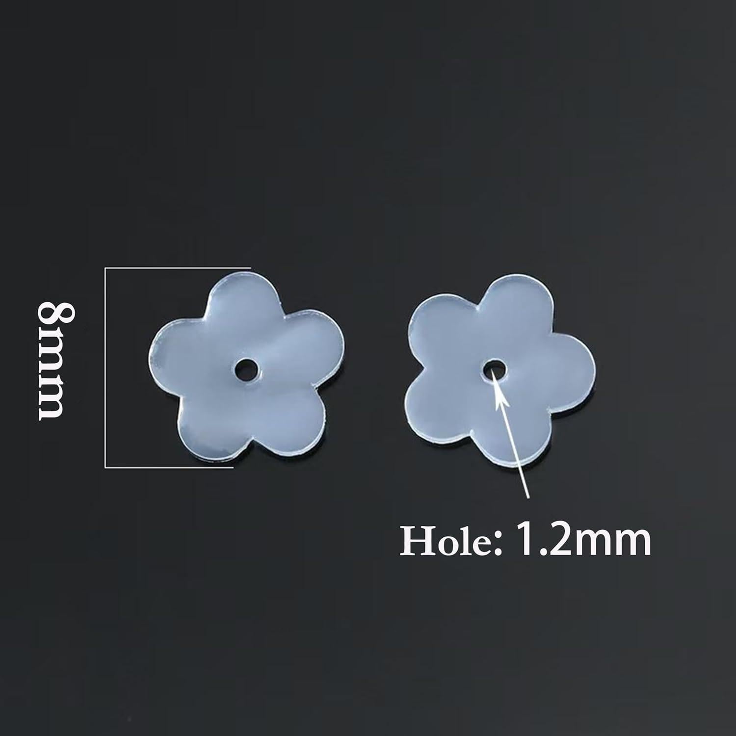 Silicone Earring Backs Stopper for Piercings, Clear Plum Blossom Support Patches, Piercing Stabilizer Discs for Healing Non Pull Piercing (100 pcs)