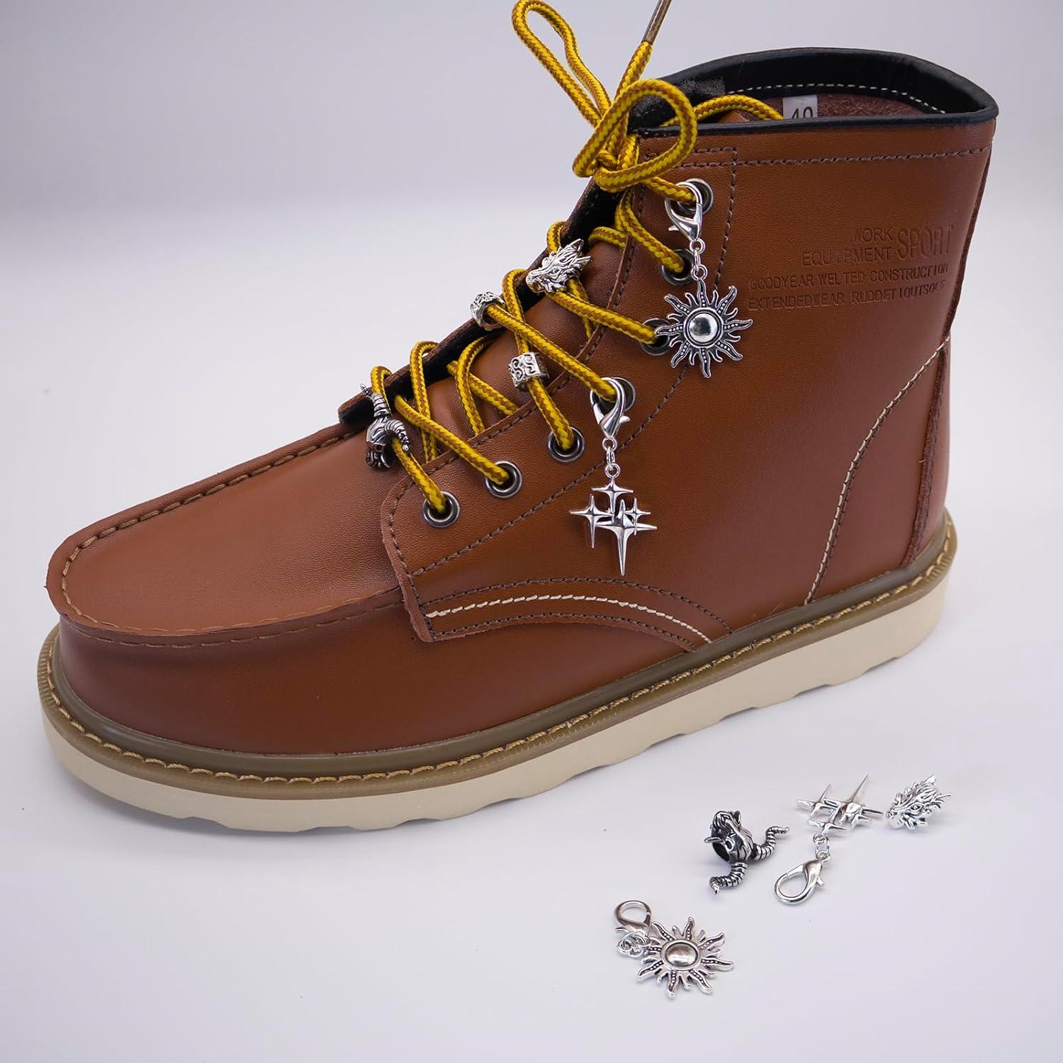 Encantos de Calavera para Zapatos Metalizados - Estilo Cabra