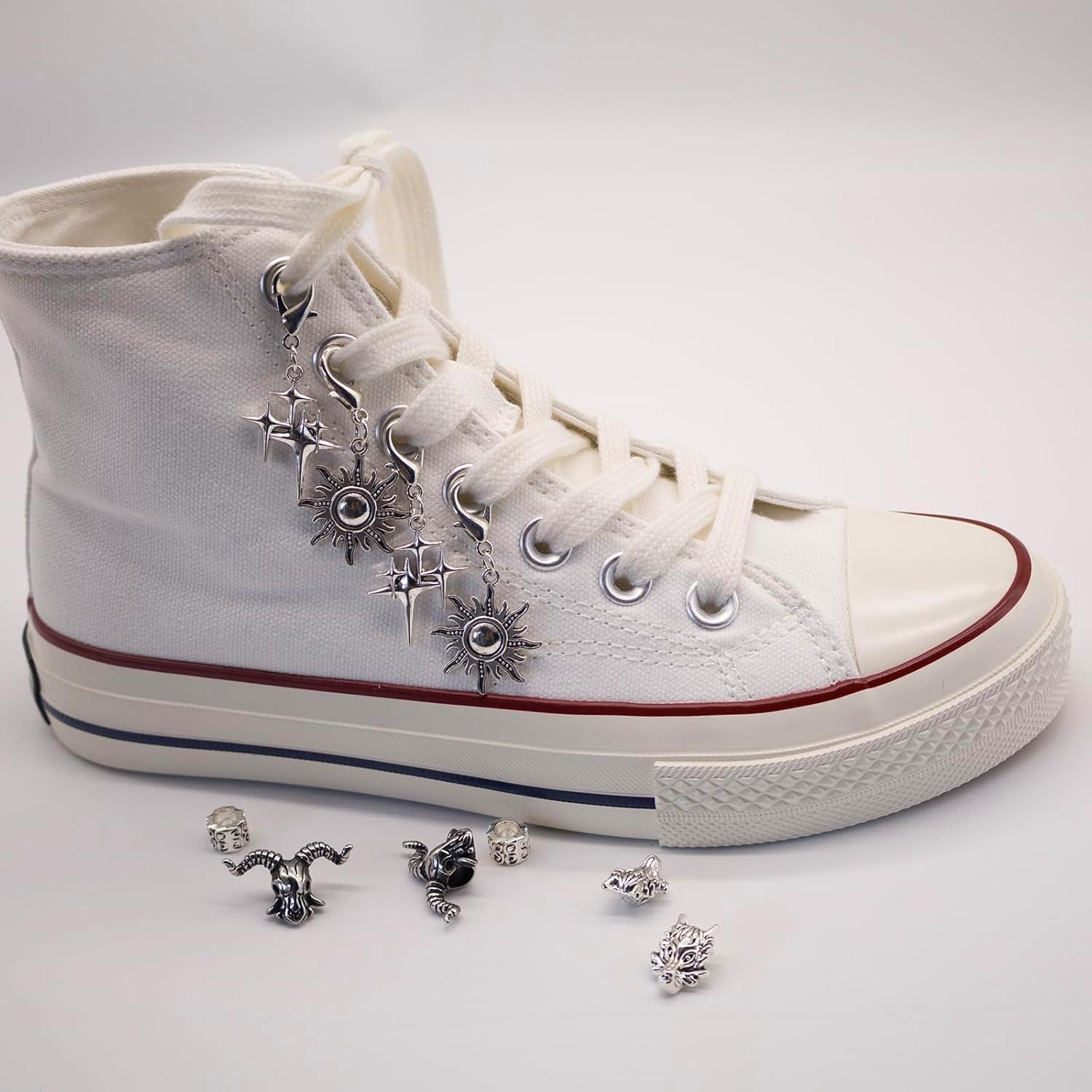 Encantos de Calavera para Zapatos Metalizados - Estilo Cabra