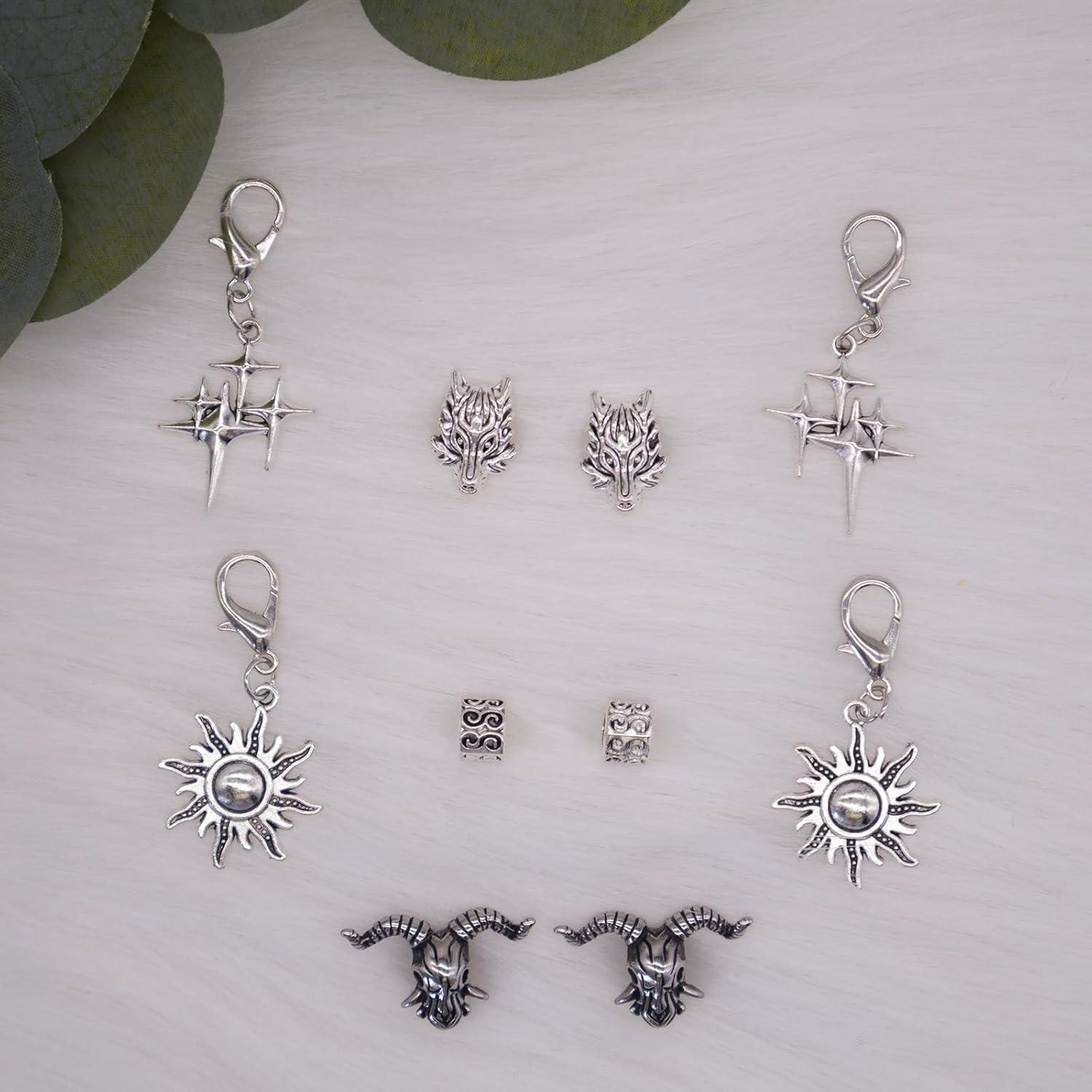 Encantos de Calavera para Zapatos Metalizados - Estilo Cabra