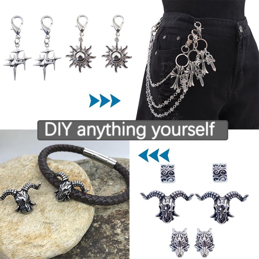 Encantos de Calavera para Zapatos Metalizados - Estilo Cabra